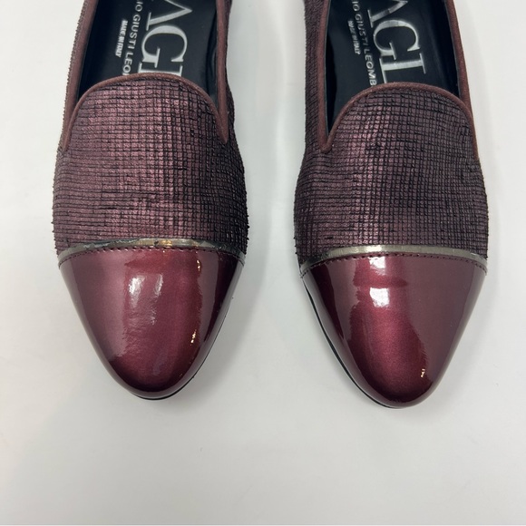 AGL Metallic Leather Flats Shoes Women Size 6 Holiday Winter Work Travel - Picture 6 of 8